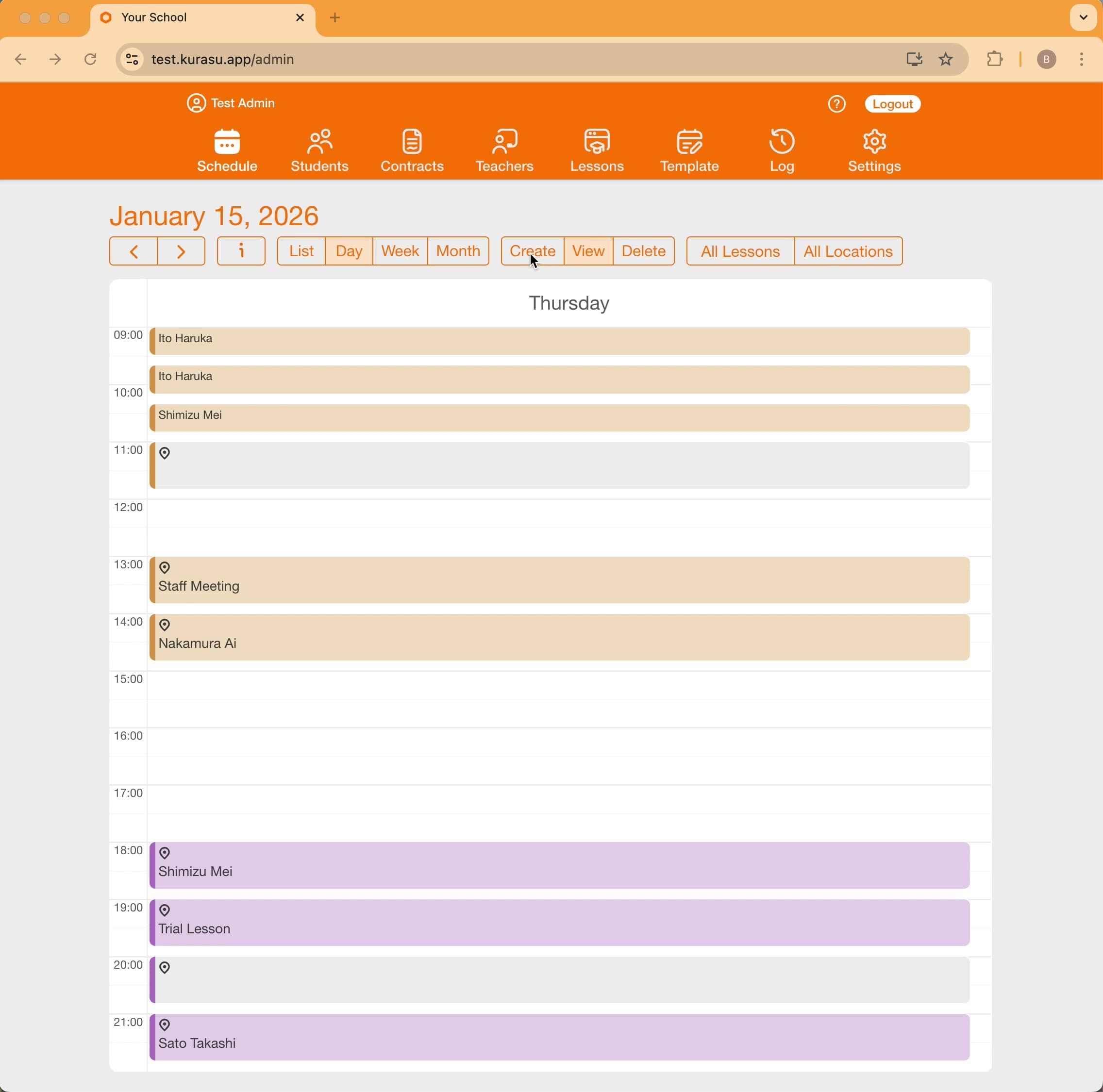 Quickly Create & Book Lessons